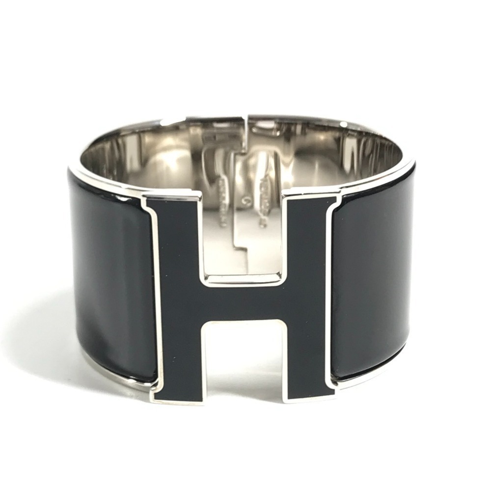 HERMES Clic Clac H TGM Bangle Accessory Bracelet Metal Men's Women's Black